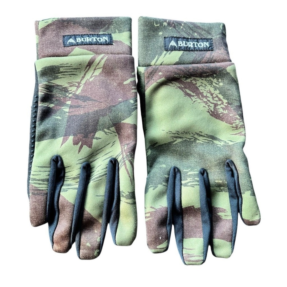 Burton Liner Gloves Unisex Size S Green Camo Touchscreen Ski Snowboard - Picture 3 of 5